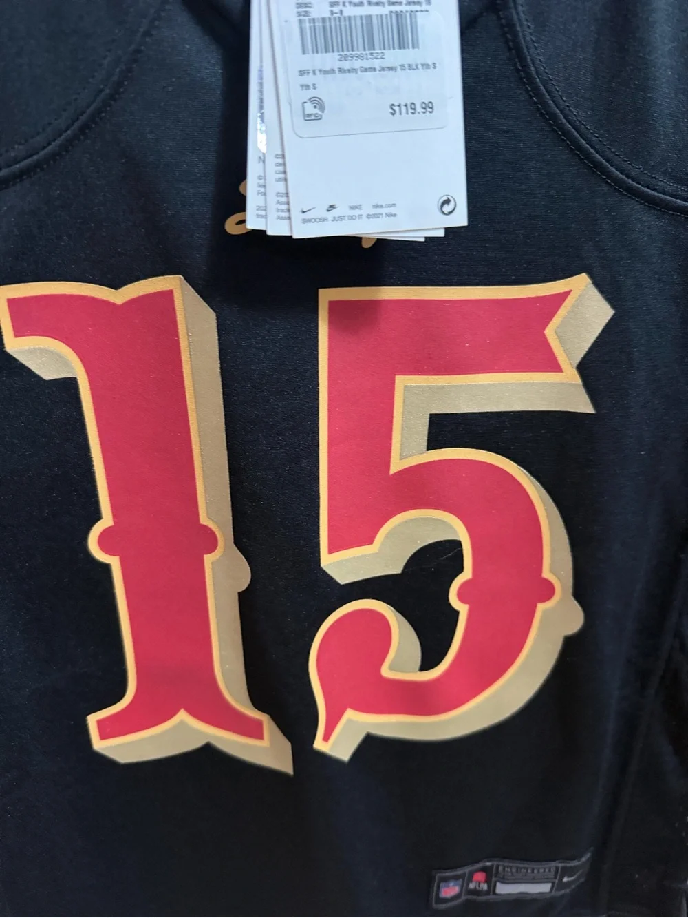Nike Jauan Jennings #15 49ers Rivalry Jersey Youth Small Black NWT